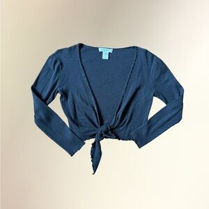 Nine West Black Ribbed Top